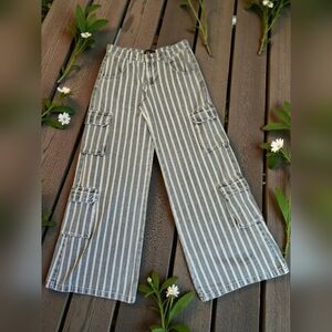 NWT All I Do Striped Cargo Pants dELiA*s by Dolls Kill SZ XS